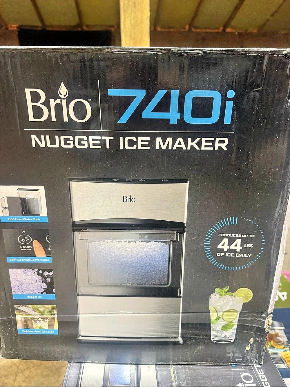 Brio 740i Nugget Ice Maker Nugget Ice Maker Black & Silver NWT